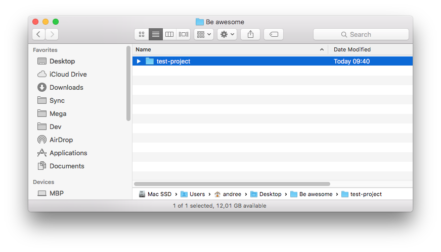 Screenshot 1: After installing Sketchtool