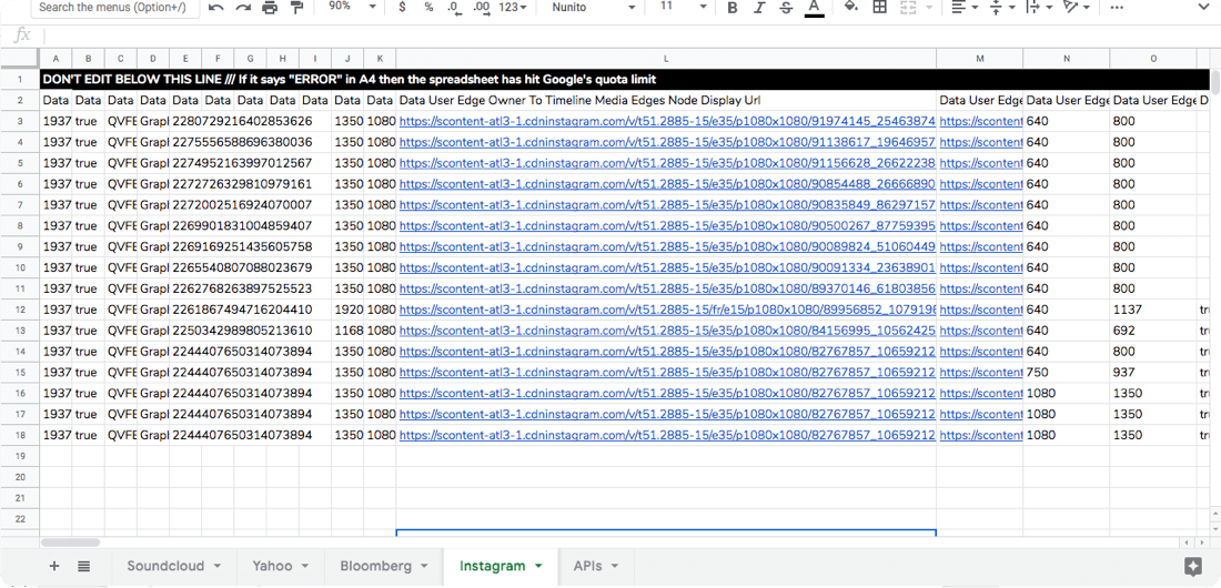 Design with live data in adobe XD with Instagram