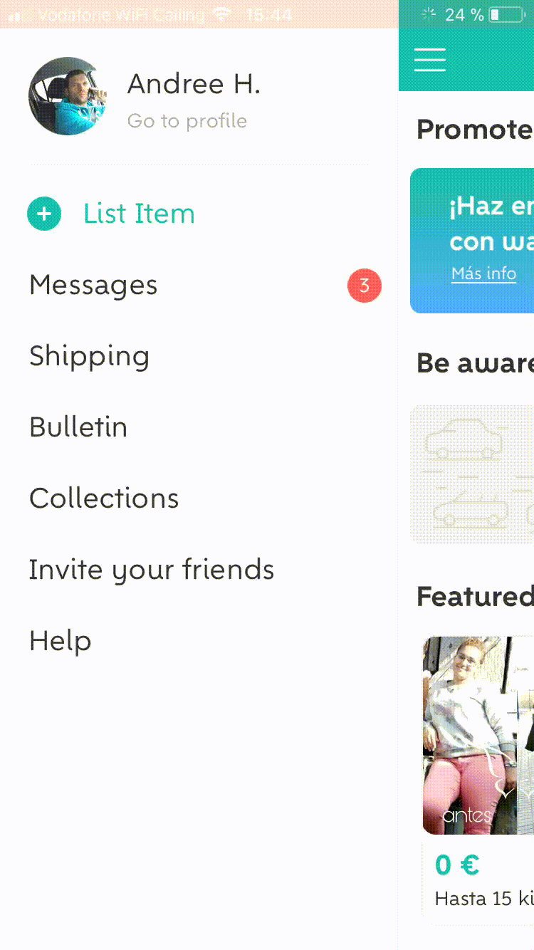 Issue: Bothersome navigation. Use case: As a user I want to navigate between the sections of the app as quickly as possible.